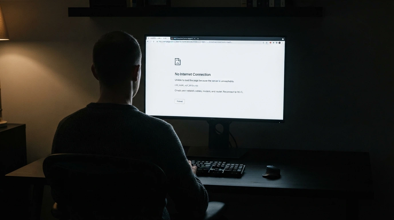 A browser window displaying an ACMA blocking notice page with the words “illegal gambling service” visible