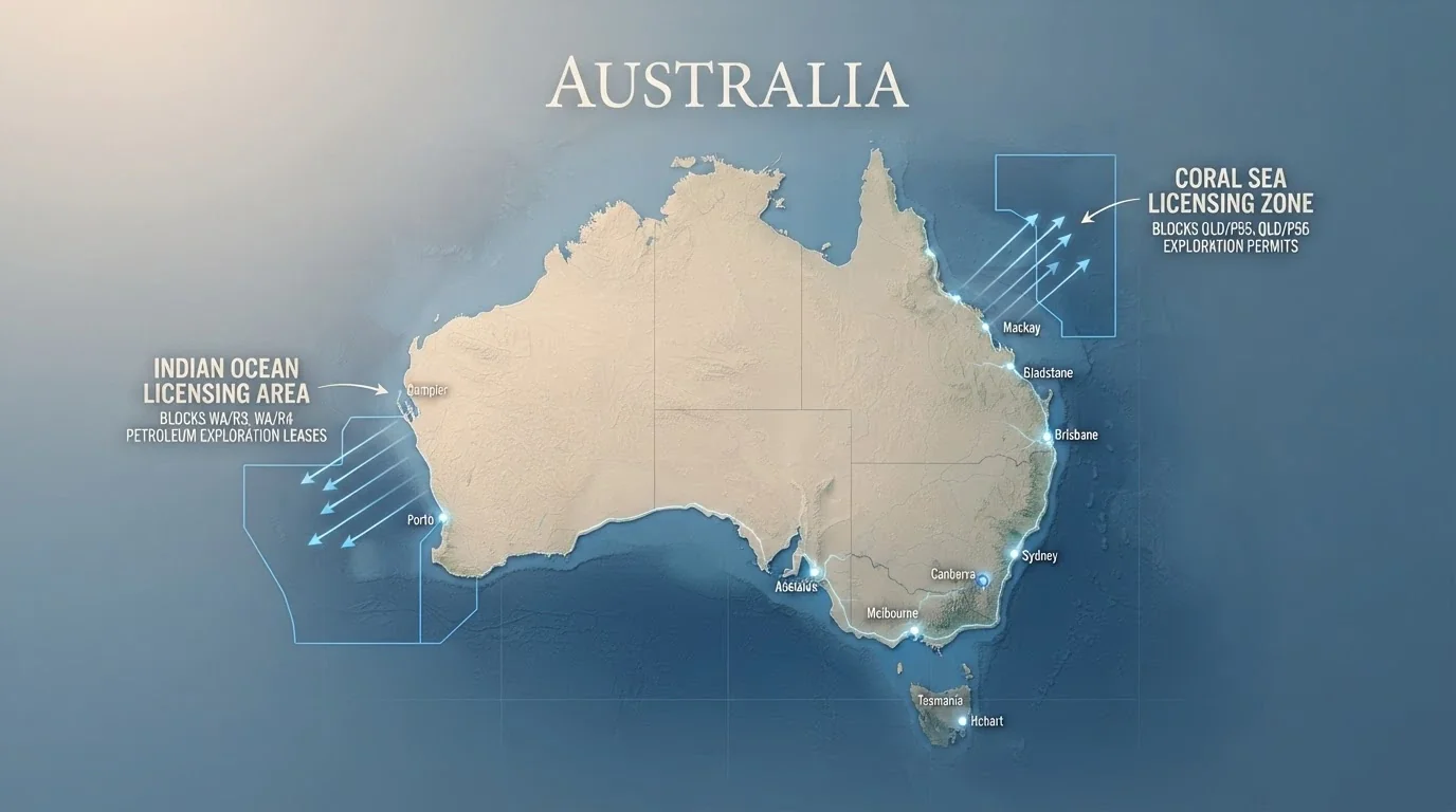 A map of Australia with markers indicating the ACMA's enforcement reach and arrows pointing to Curaçao and Malta as the licensing jurisdictions that serve Australian players