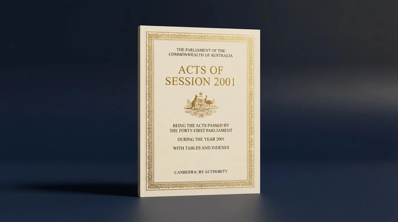 The cover of the Interactive Gambling Act 2001 document with the Australian coat of arms visible, set against a muted legal-text background