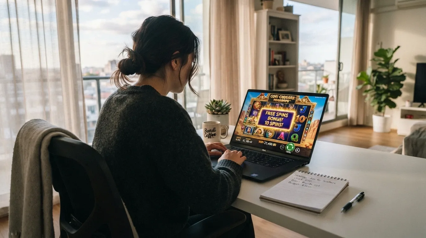 A stylised comparison layout showing casino names, welcome-offer values and a Betsoft-games indicator side by side across the ten featured operators